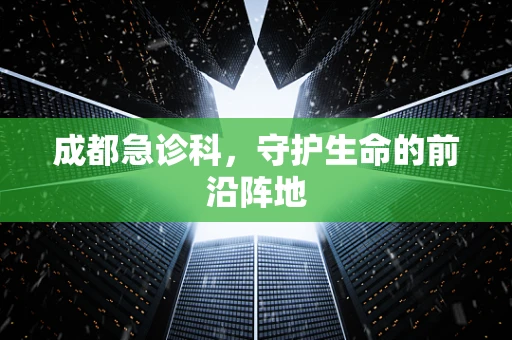 成都急诊科，守护生命的前沿阵地