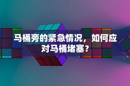 马桶旁的紧急情况，如何应对马桶堵塞？