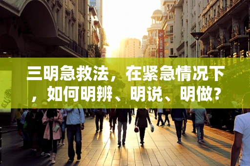 三明急救法，在紧急情况下，如何明辨、明说、明做？