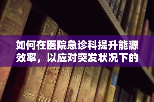 如何在医院急诊科提升能源效率，以应对突发状况下的能源需求？