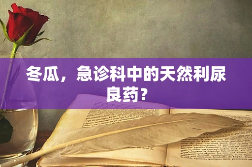 冬瓜，急诊科中的天然利尿良药？