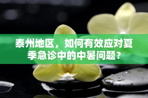 泰州地区，如何有效应对夏季急诊中的中暑问题？