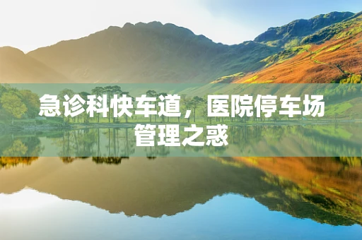 急诊科快车道，医院停车场管理之惑