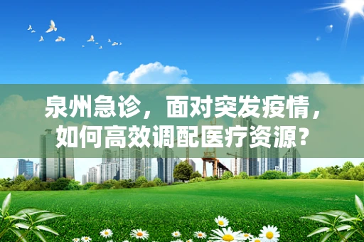 泉州急诊，面对突发疫情，如何高效调配医疗资源？