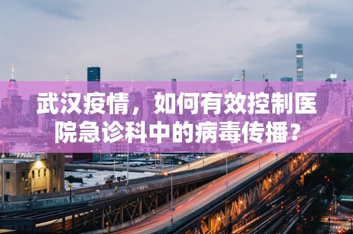 武汉疫情，如何有效控制医院急诊科中的病毒传播？