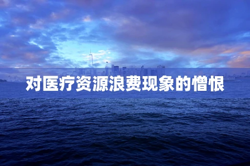 对医疗资源浪费现象的憎恨