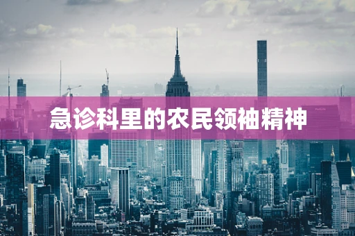 急诊科里的农民领袖精神
