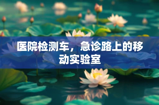 医院检测车，急诊路上的移动实验室