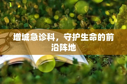增城急诊科，守护生命的前沿阵地