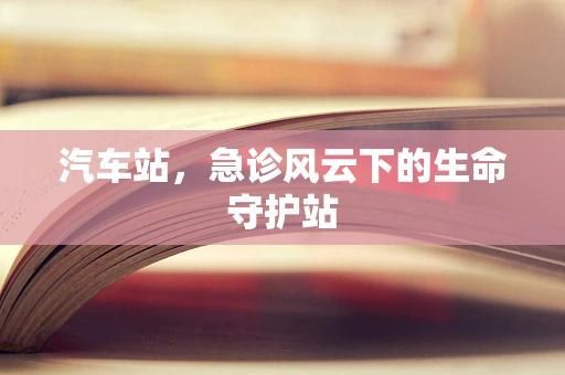 汽车站，急诊风云下的生命守护站