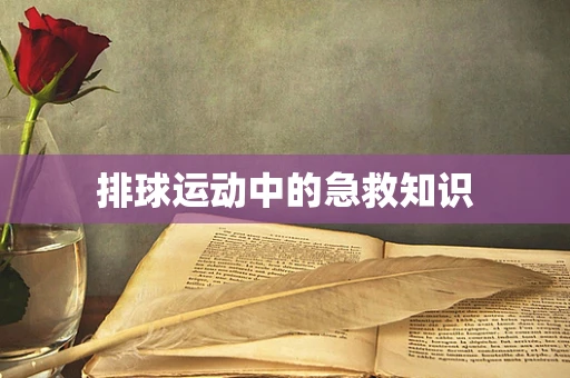 排球运动中的急救知识
