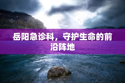 岳阳急诊科，守护生命的前沿阵地