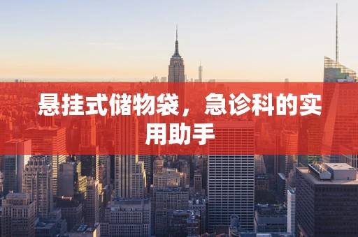 悬挂式储物袋，急诊科的实用助手
