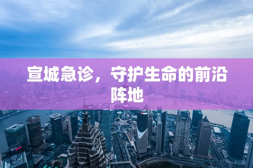 宣城急诊，守护生命的前沿阵地