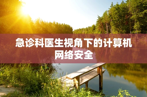 急诊科医生视角下的计算机网络安全