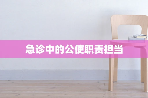 急诊中的公使职责担当