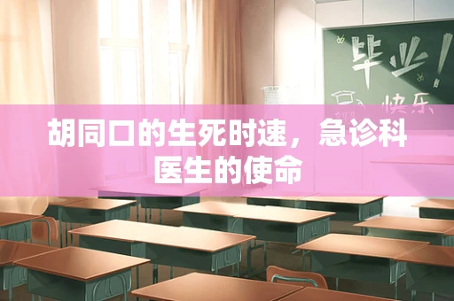 胡同口的生死时速，急诊科医生的使命