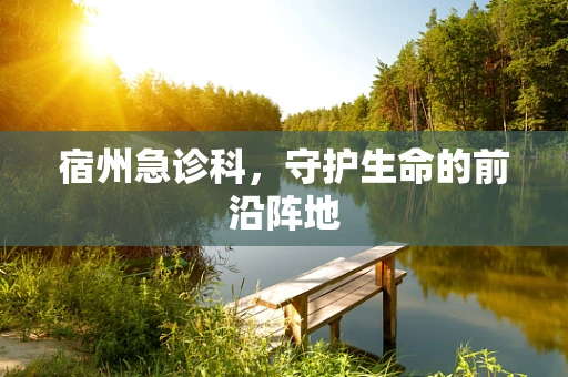 宿州急诊科，守护生命的前沿阵地
