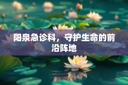 阳泉急诊科，守护生命的前沿阵地
